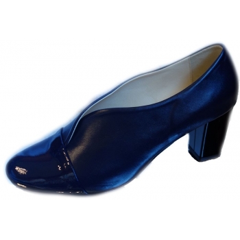 Skórzane szerokie botki tęgość H obcas 7.5 cm